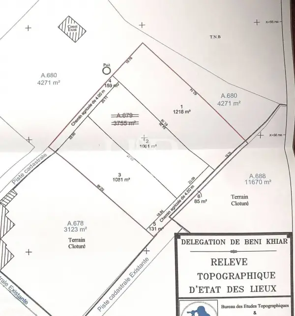 Terrain à vendre à Daroufa maamoura Nabeul Watssapp ou tel 24809927 27606137